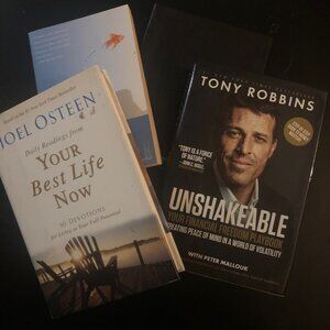 Bundle of 4 books including Tony Robins